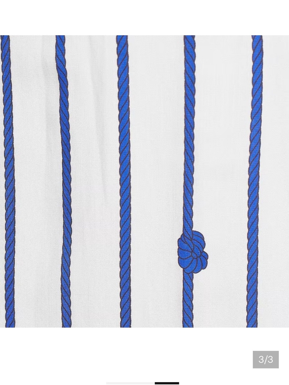 NWT ANTONIO MELANI White Dress with Blue Rope-Stripe and Front Knot XS - Picture 3 of 10